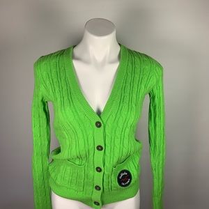 NWT Lime Green Hollister Cardigan